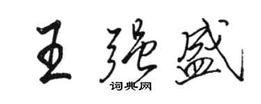骆恒光王强盛行书个性签名怎么写