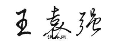 骆恒光王袁强行书个性签名怎么写