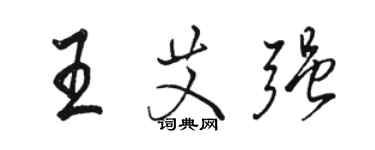 骆恒光王艾强行书个性签名怎么写