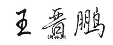 骆恒光王晋鹏行书个性签名怎么写