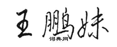 骆恒光王鹏妹行书个性签名怎么写