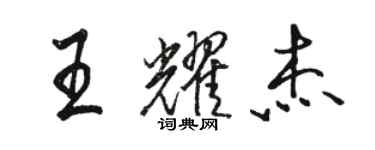 骆恒光王耀杰行书个性签名怎么写
