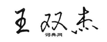 骆恒光王双杰行书个性签名怎么写