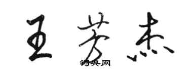 骆恒光王芳杰行书个性签名怎么写