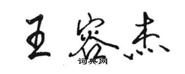 骆恒光王容杰行书个性签名怎么写
