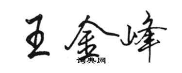 骆恒光王金峰行书个性签名怎么写