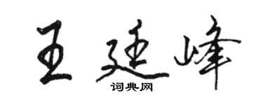 骆恒光王廷峰行书个性签名怎么写