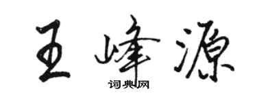 骆恒光王峰源行书个性签名怎么写