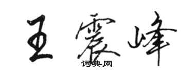 骆恒光王震峰行书个性签名怎么写