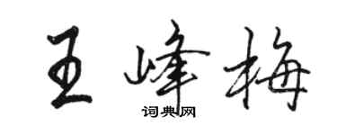 骆恒光王峰梅行书个性签名怎么写