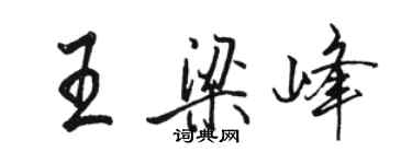 骆恒光王梁峰行书个性签名怎么写