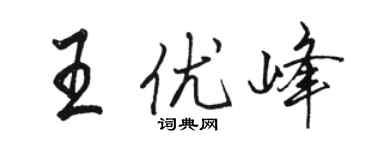 骆恒光王优峰行书个性签名怎么写