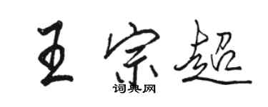 骆恒光王宗超行书个性签名怎么写
