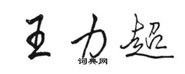 骆恒光王力超行书个性签名怎么写