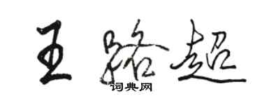 骆恒光王路超行书个性签名怎么写