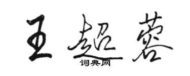 骆恒光王超蓉行书个性签名怎么写