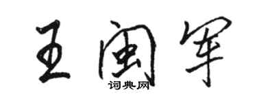 骆恒光王闽军行书个性签名怎么写