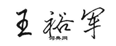 骆恒光王裕军行书个性签名怎么写