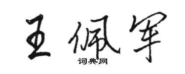 骆恒光王佩军行书个性签名怎么写