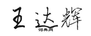 骆恒光王达辉行书个性签名怎么写