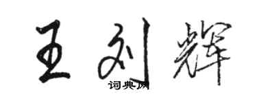 骆恒光王刘辉行书个性签名怎么写