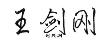 骆恒光王剑刚行书个性签名怎么写