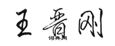 骆恒光王晋刚行书个性签名怎么写