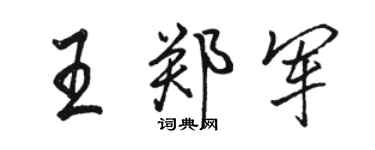 骆恒光王郑军行书个性签名怎么写