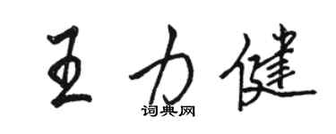 骆恒光王力健行书个性签名怎么写