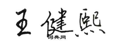 骆恒光王健熙行书个性签名怎么写