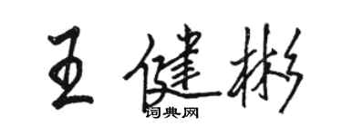 骆恒光王健彬行书个性签名怎么写