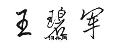 骆恒光王碧军行书个性签名怎么写
