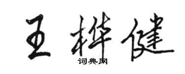 骆恒光王桦健行书个性签名怎么写