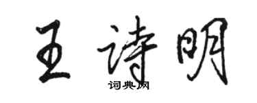骆恒光王诗明行书个性签名怎么写