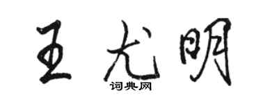 骆恒光王尤明行书个性签名怎么写