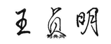 骆恒光王贞明行书个性签名怎么写