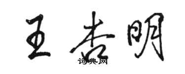 骆恒光王杏明行书个性签名怎么写