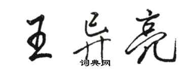 骆恒光王异亮行书个性签名怎么写