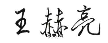 骆恒光王赫亮行书个性签名怎么写