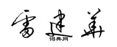 梁锦英雷建华草书个性签名怎么写