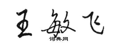骆恒光王敏飞行书个性签名怎么写