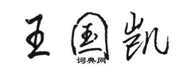 骆恒光王国凯行书个性签名怎么写