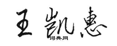 骆恒光王凯惠行书个性签名怎么写