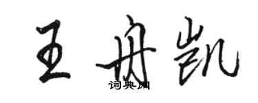 骆恒光王舟凯行书个性签名怎么写