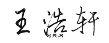 骆恒光王浩轩行书个性签名怎么写