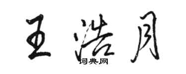 骆恒光王浩月行书个性签名怎么写