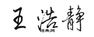 骆恒光王浩静行书个性签名怎么写