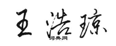 骆恒光王浩琼行书个性签名怎么写