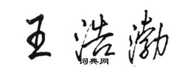 骆恒光王浩渤行书个性签名怎么写