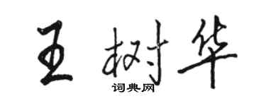 骆恒光王树华行书个性签名怎么写